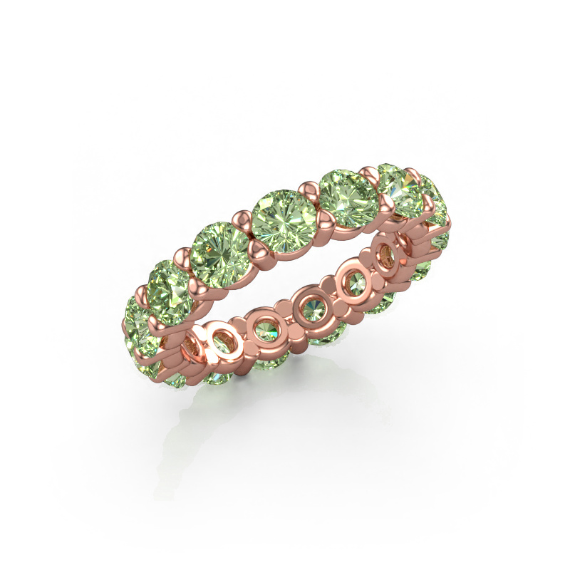 Image of Ring Heddy rnd 4.2 585 rose gold Green lab grown diamond 4.2 mm
