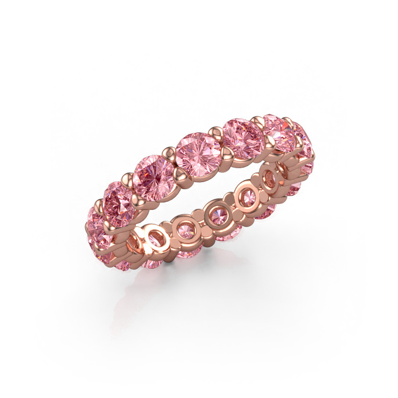 Image of Ring Heddy rnd 4.2 585 rose gold Pink lab grown diamond 4.2 mm