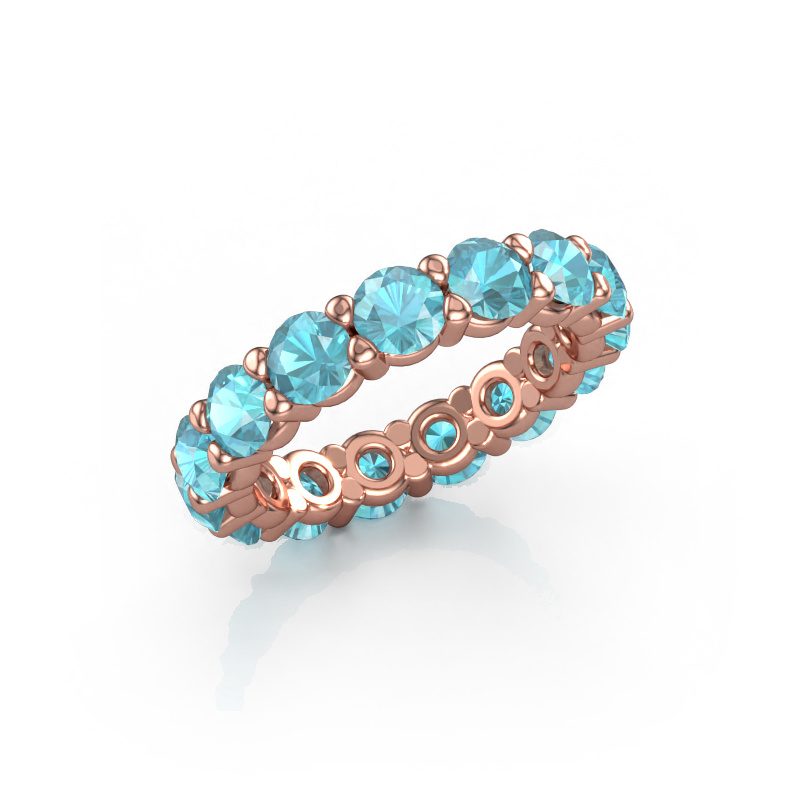 Bild von Ring Heddy rnd 4.2 585 Roségold Blau Topas 4.2 mm