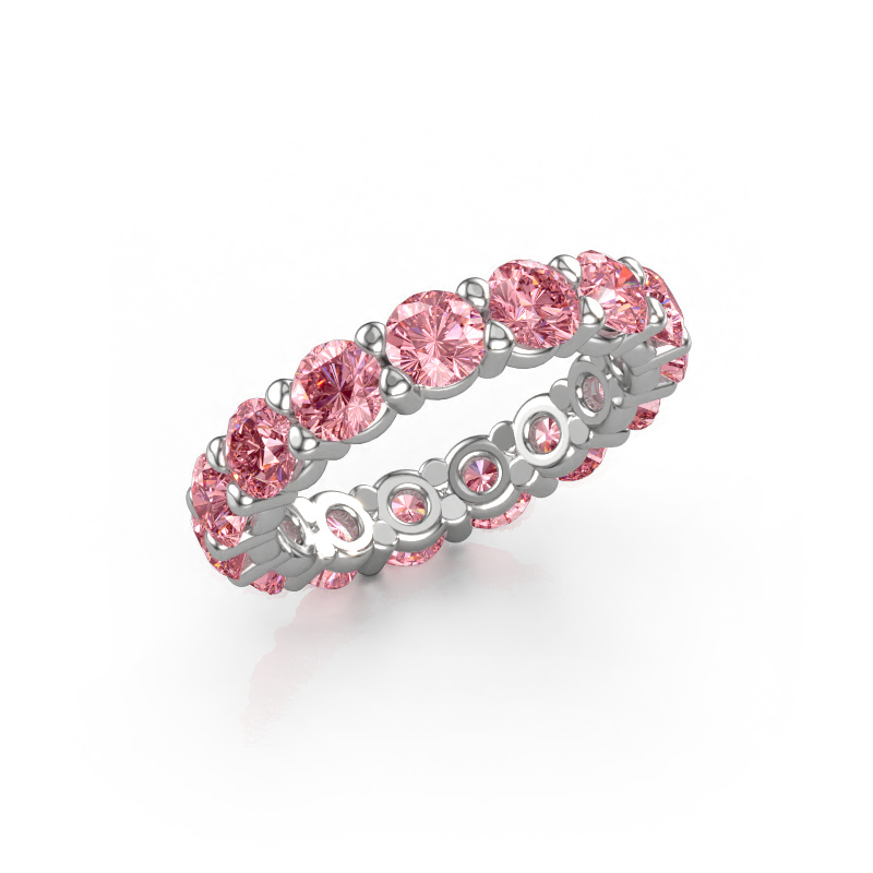 Image of Ring Heddy rnd 4.2 585 white gold Pink lab grown diamond 4.2 mm
