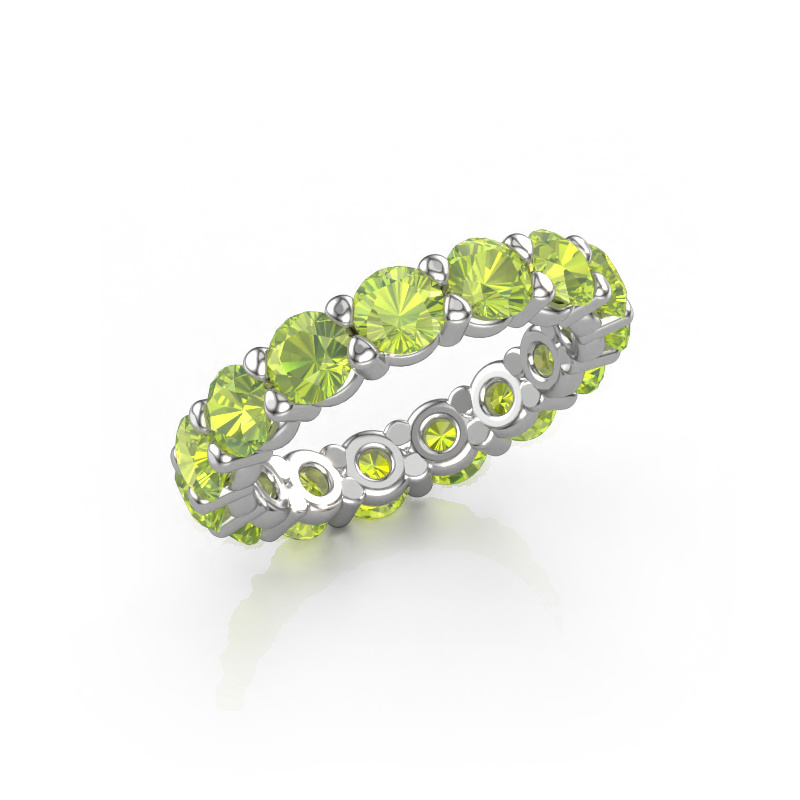 Image of Ring Heddy rnd 4.2 585 white gold Peridot 4.2 mm