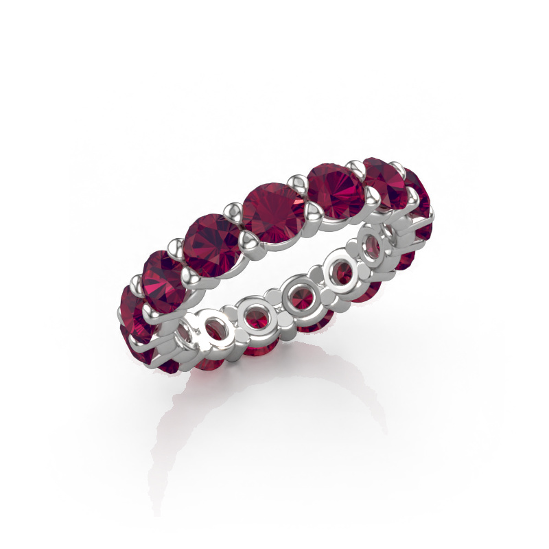 Image of Ring Heddy rnd 4.2 585 white gold Rhodolite 4.2 mm