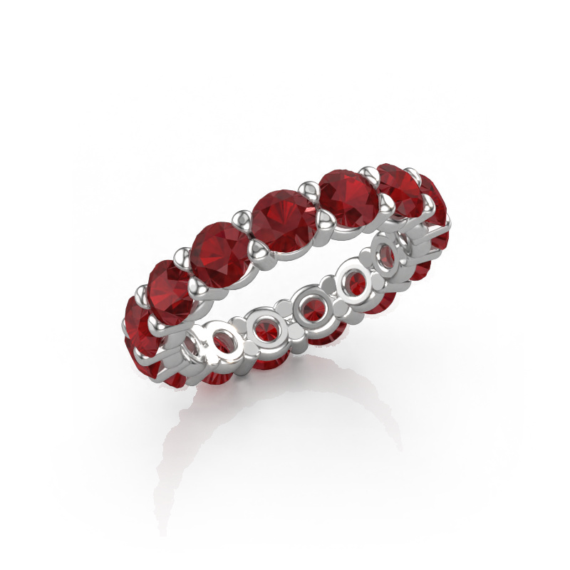 Image of Ring Heddy rnd 4.2 585 white gold Ruby 4.2 mm