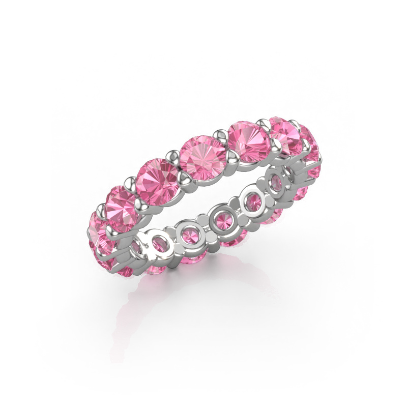 Image of Ring Heddy rnd 4.2 585 white gold Pink sapphire 4.2 mm