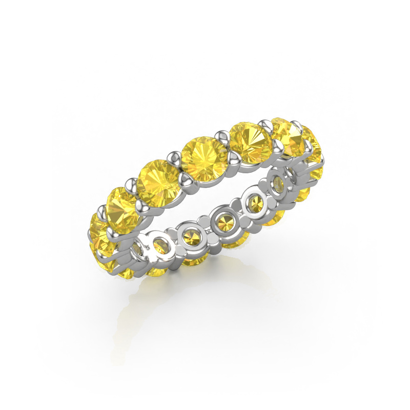 Image of Ring Heddy rnd 4.2 585 white gold Yellow sapphire 4.2 mm