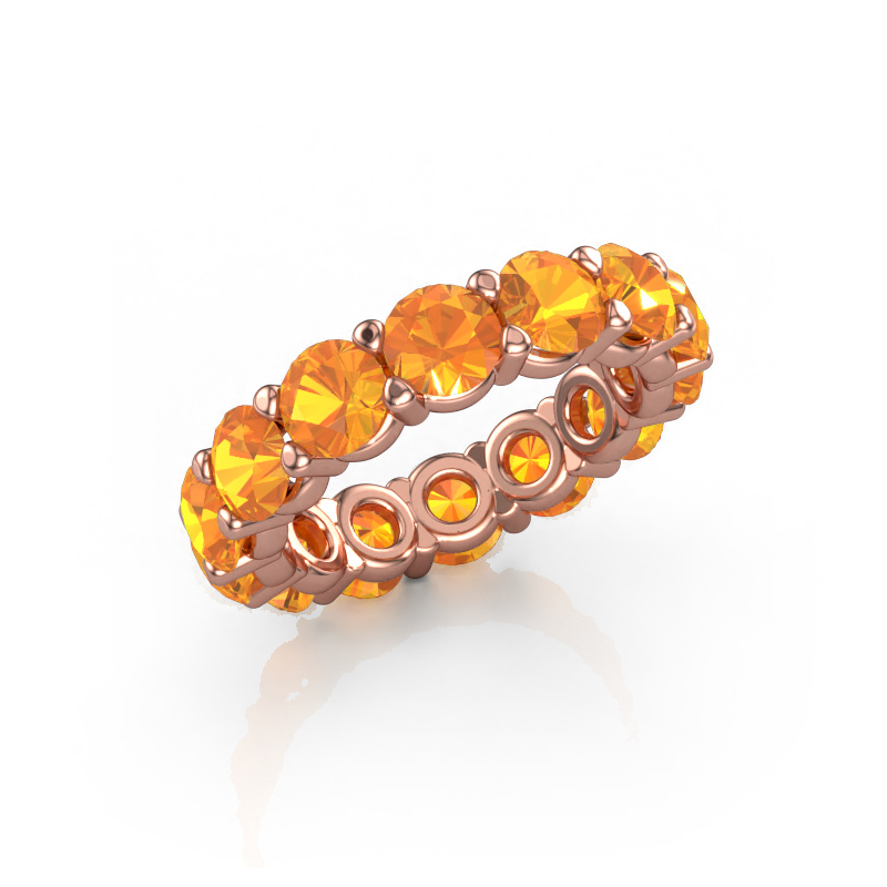 Bild von Ring Heddy rnd 4.7 585 Roségold Citrin 4.7 mm
