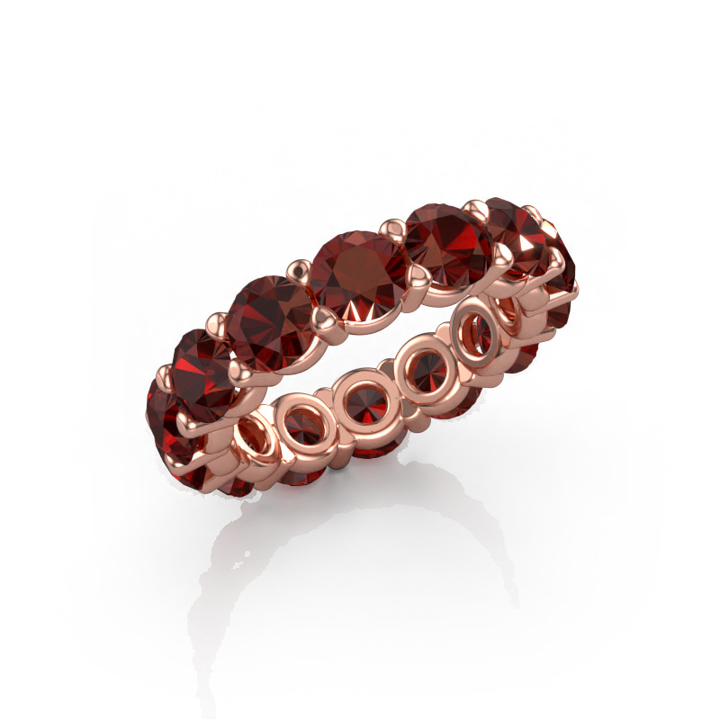 Afbeelding van Ring Heddy rnd 4.7 585 rosé goud Granaat 4.7 mm
