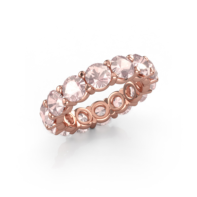 Image of Ring Heddy rnd 4.7 585 rose gold Morganite champagne 4.7 mm