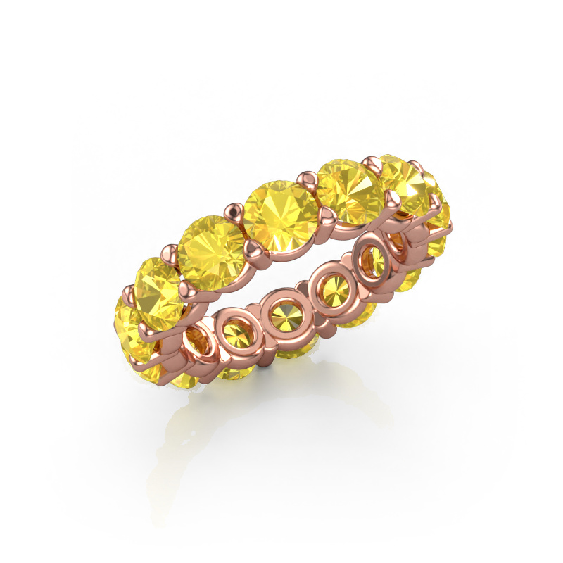Image de Bague Heddy rnd 4.7 585 or rose Saphir jaune 4.7 mm