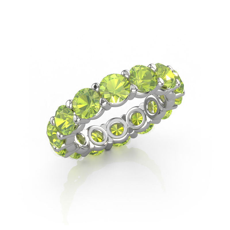 Image of Ring Heddy rnd 4.7 585 white gold Peridot 4.7 mm
