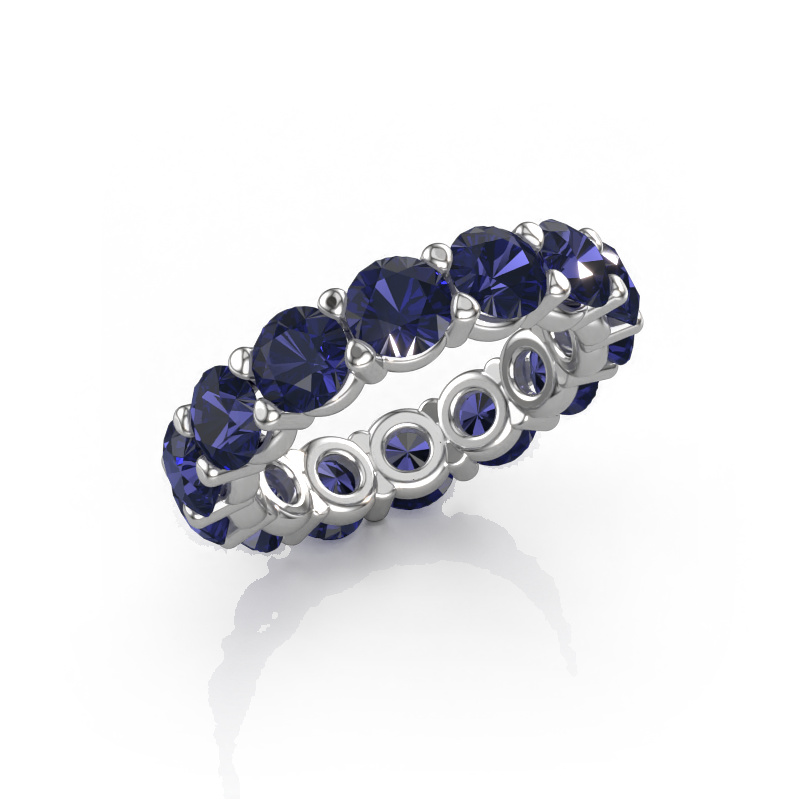 Image of Ring Heddy rnd 4.7 585 white gold Sapphire 4.7 mm