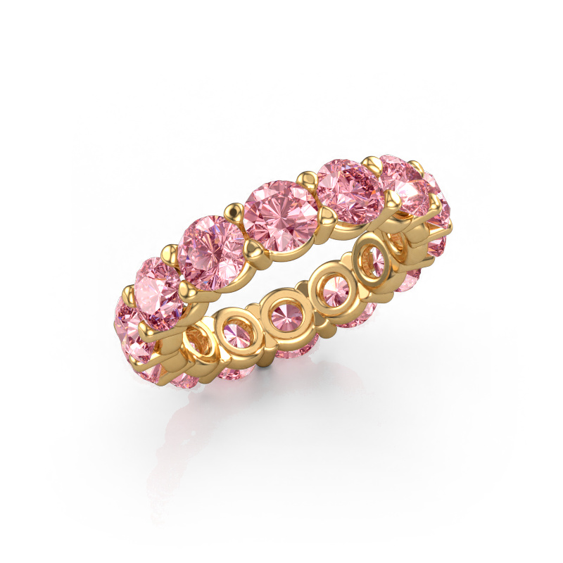 Image of Ring Heddy rnd 4.7 585 gold Pink lab grown diamond 4.7 mm