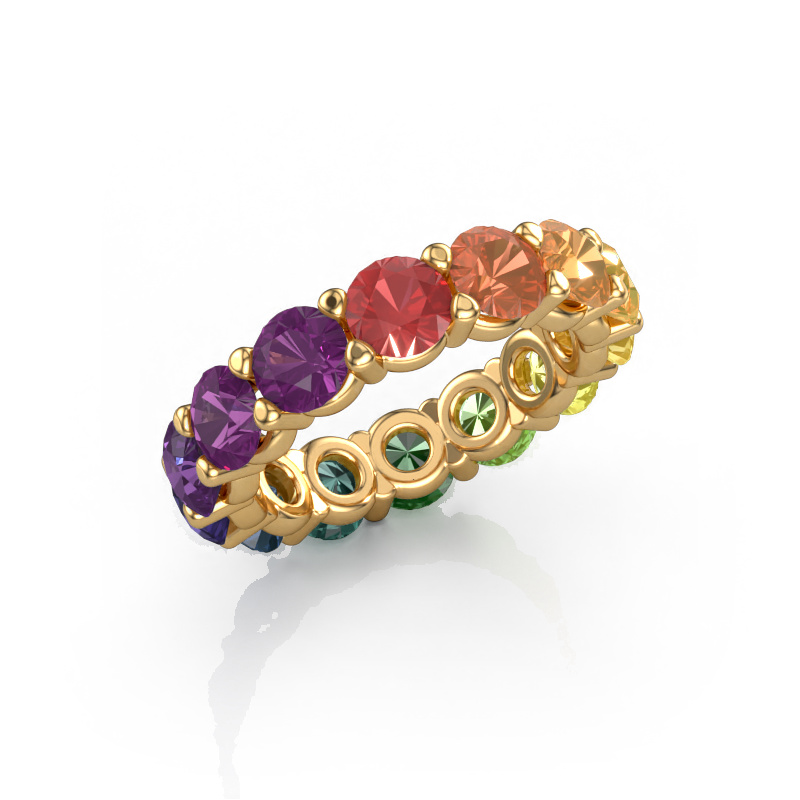 Bild von Ring Heddy rnd 4.7 585 Gold Rainbow Saphir 1 4.7 mm
