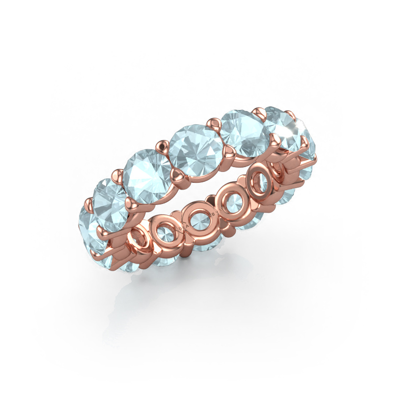 Image of Ring Heddy rnd 5.0 585 rose gold Aquamarine 5 mm