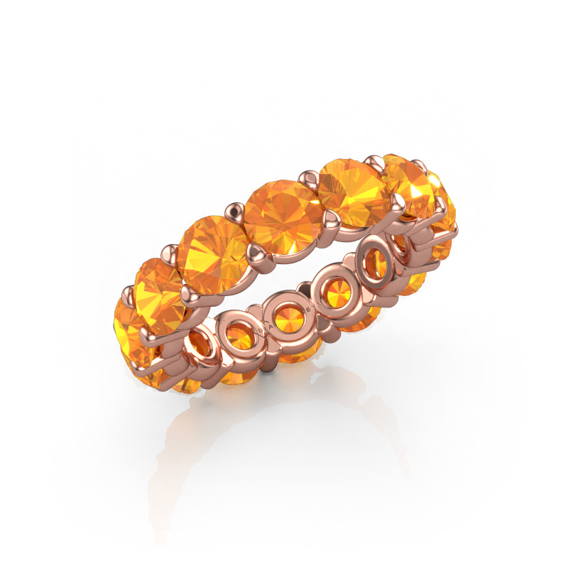 Image of Ring Heddy rnd 5.0 585 rose gold Citrin 5 mm