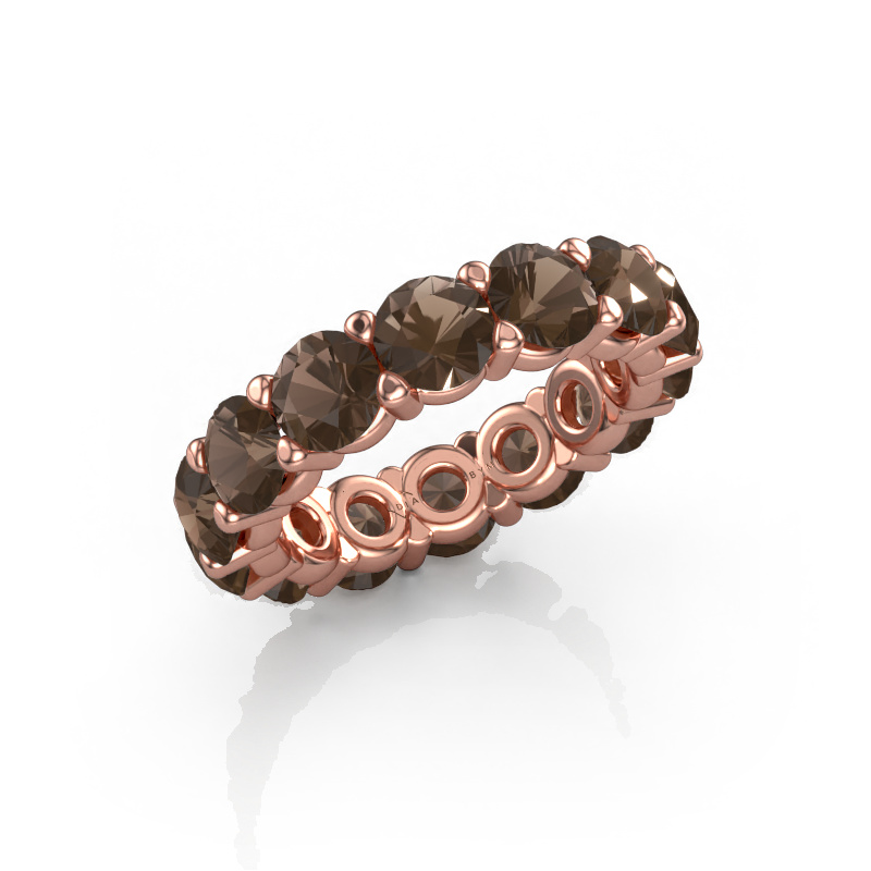 Image of Ring Heddy rnd 5.0 585 rose gold Smokey quartz 5 mm