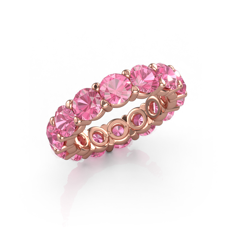 Image of Ring Heddy rnd 5.0 585 rose gold Pink sapphire 5 mm
