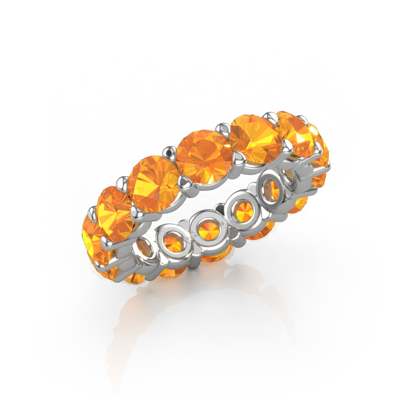 Image of Ring Heddy rnd 5.0 585 white gold Citrin 5 mm