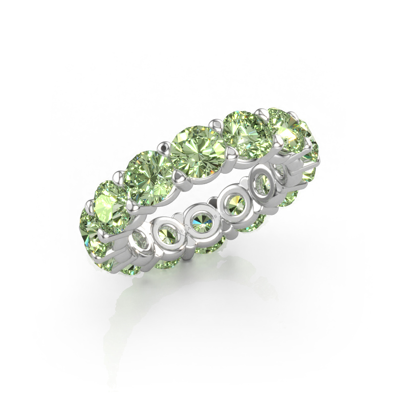 Immagine di Anello Heddy rnd 5.0 585 oro bianco Diamante lab grown verde 5 mm