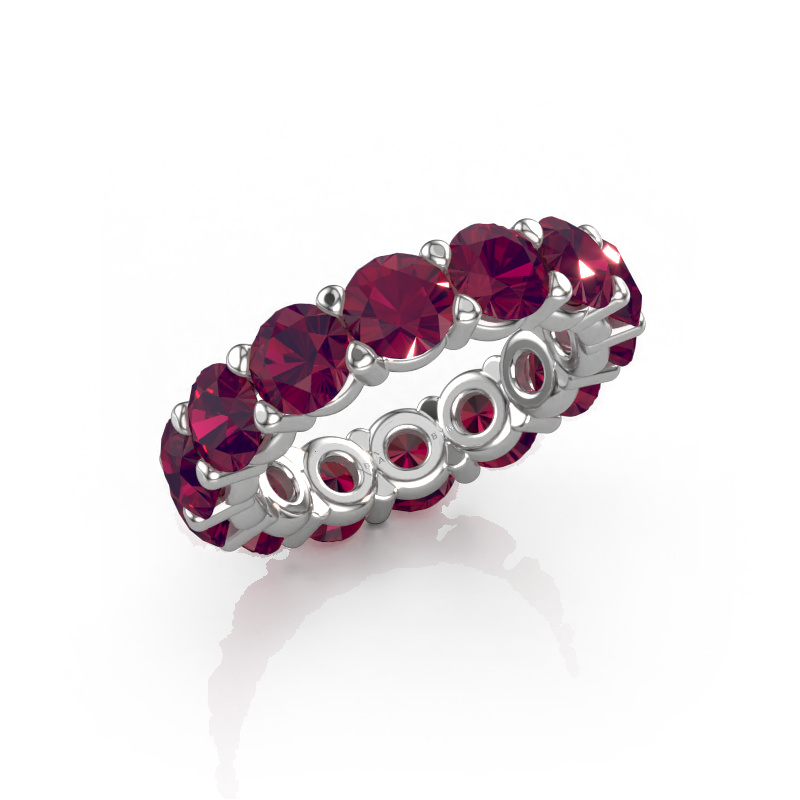 Image of Ring Heddy rnd 5.0 585 white gold Rhodolite 5 mm