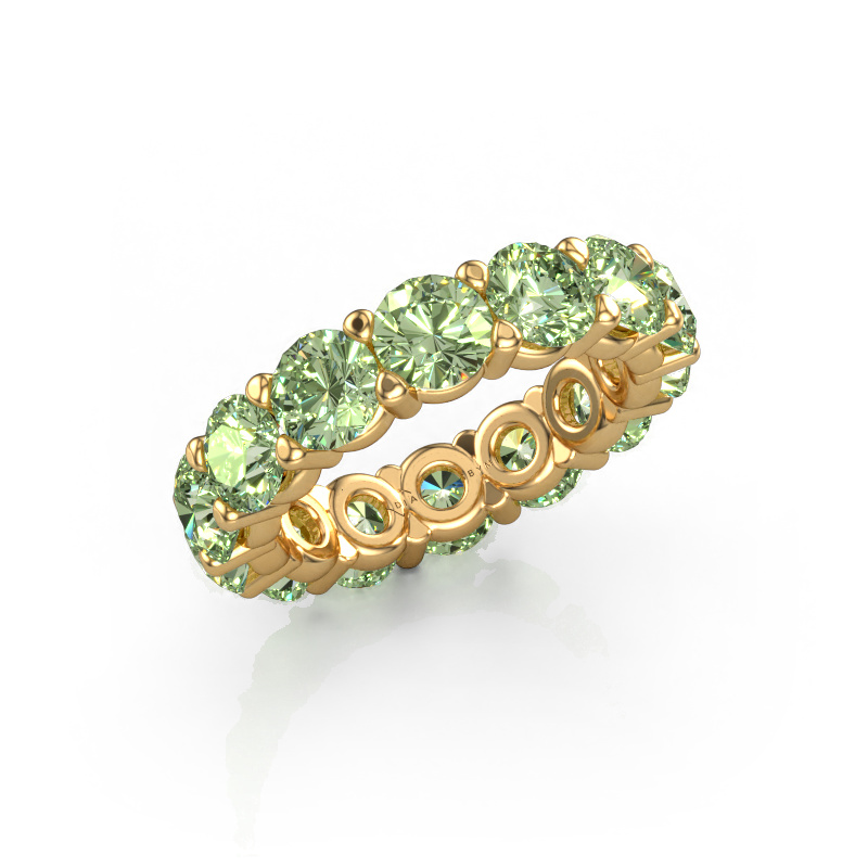 Image of Ring Heddy rnd 5.0 585 gold Green lab grown diamond 5 mm