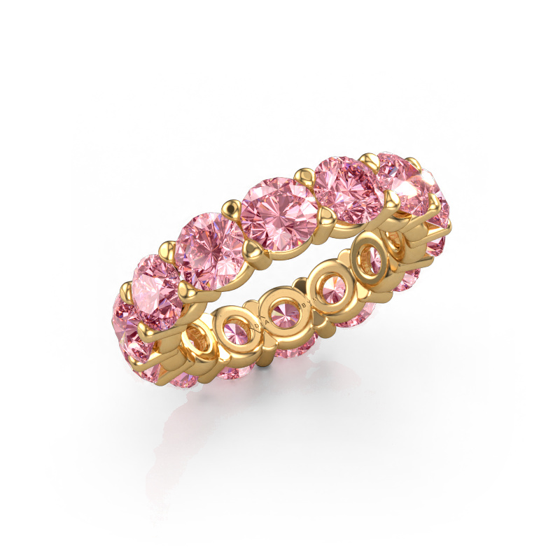 Image of Ring Heddy rnd 5.0 585 gold Pink lab grown diamond 5 mm