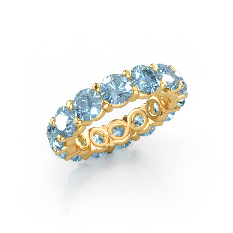 Bild av Ring Heddy rnd 5.0 585 gult guld Blå labbodlad diamant 5 mm