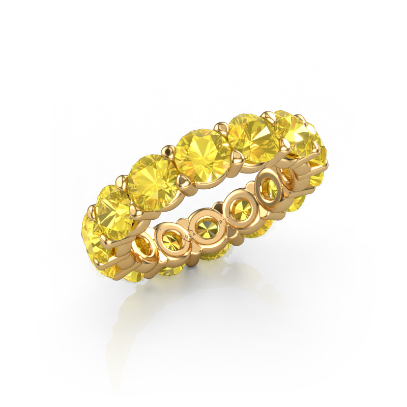 Image de Bague Heddy rnd 5.0 585 or jaune Saphir jaune 5 mm