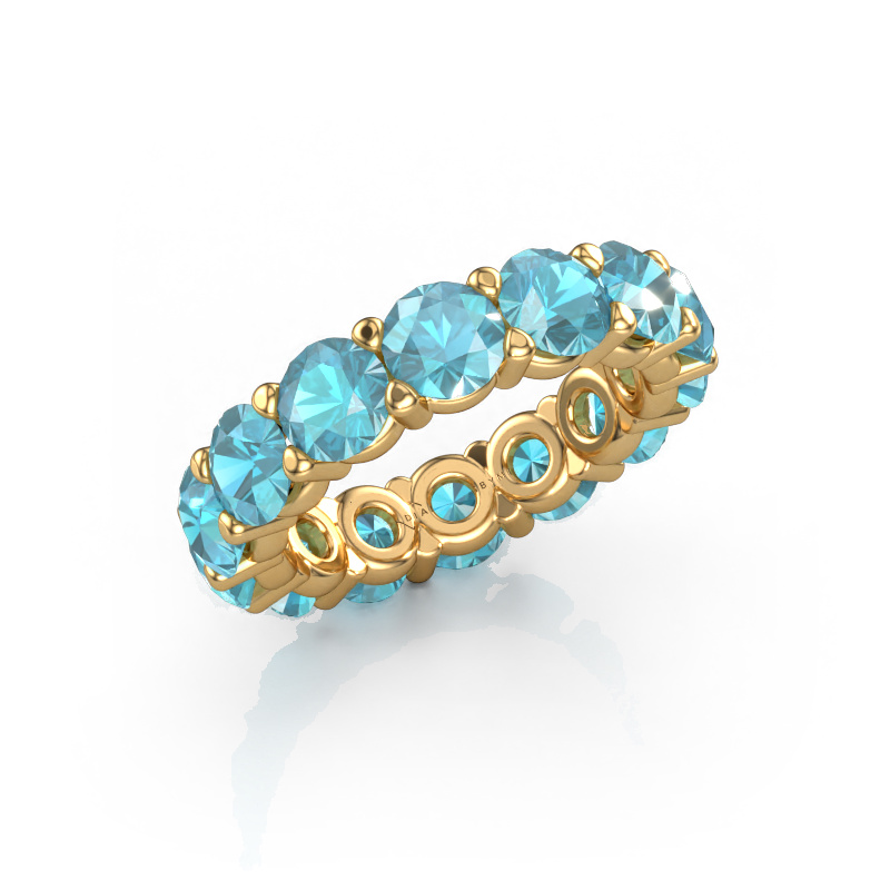 Bild von Ring Heddy rnd 5.0 585 Gold Blau Topas 5 mm