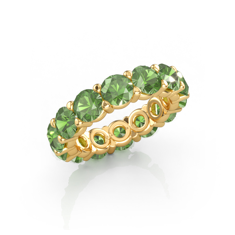 Bild von Ring Heddy rnd 5.0 585 Gold Turmalin grün 5 mm