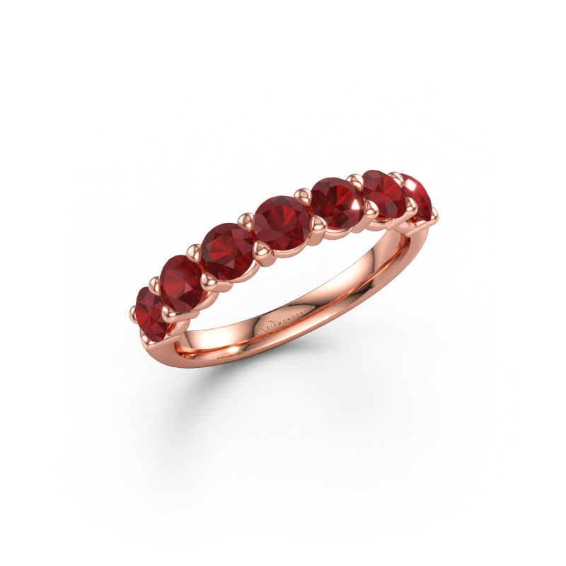 Immagine di Anello Heddy Half 585 oro rosa Rubino 3.7 mm