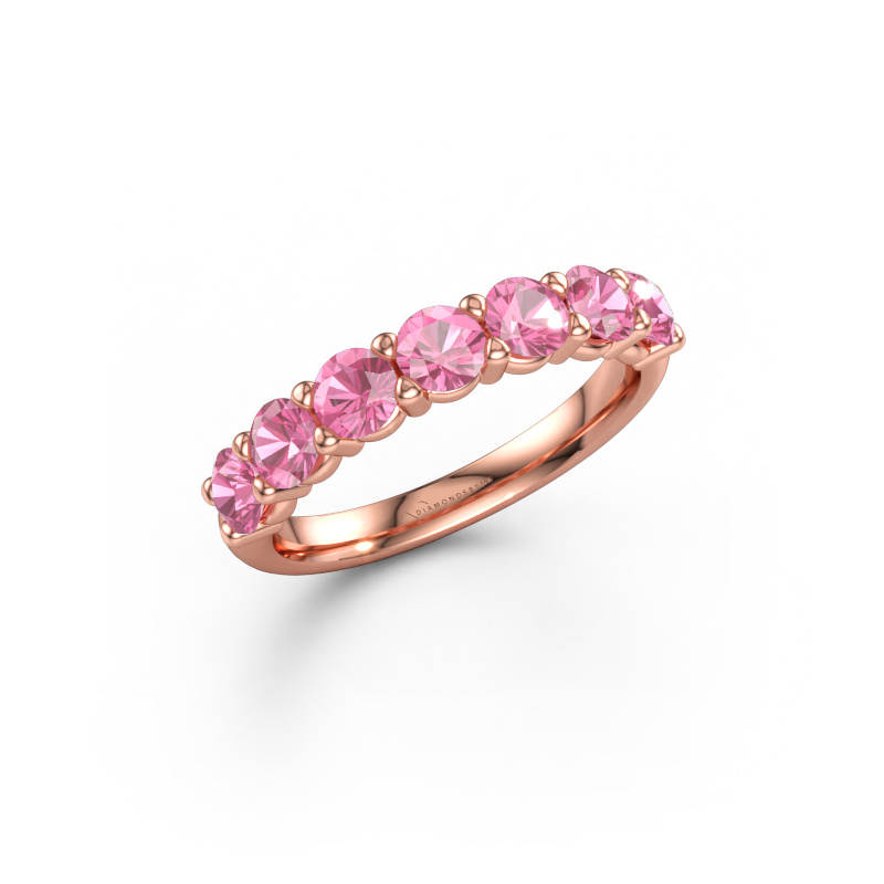 Bild av Ring Heddy Half 585 roséguld Rosa safir 3.7 mm