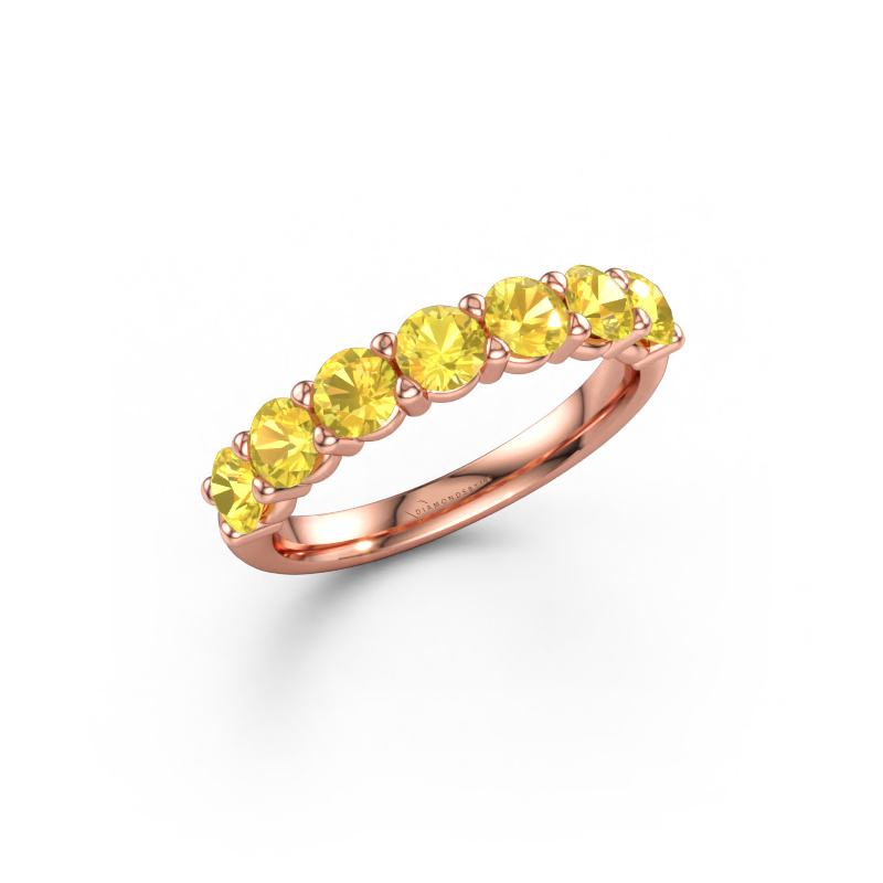 Bild av Ring Heddy Half 585 roséguld Gul safir 3.7 mm