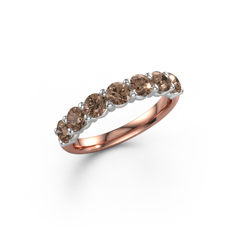 Image of Ring Heddy Half 585 rose gold Brown diamond 1.40 crt
