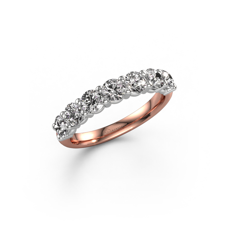 Image of Ring Heddy Half 585 rose gold Lab-grown diamond 1.40 crt