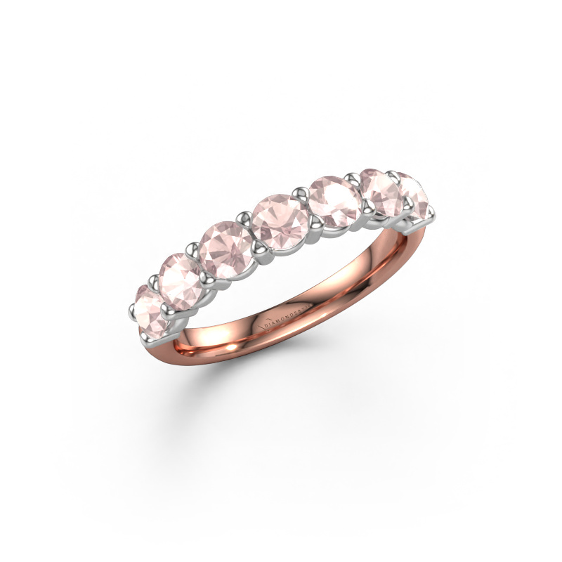 Image of Ring Heddy Half 585 rose gold Morganite champagne 3.7 mm