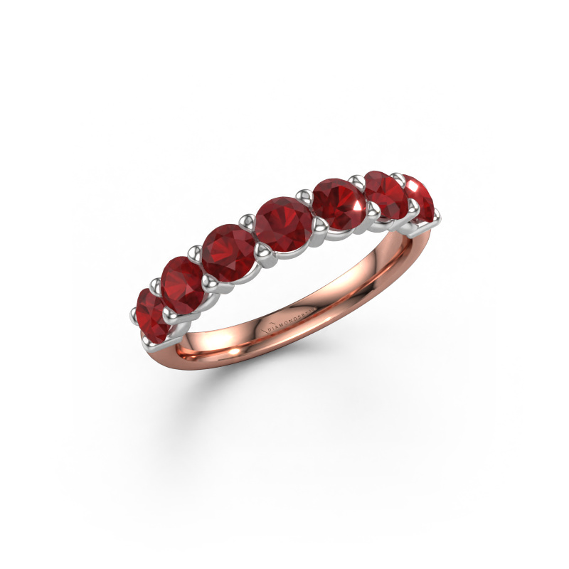 Image of Ring Heddy Half 585 rose gold Ruby 3.7 mm
