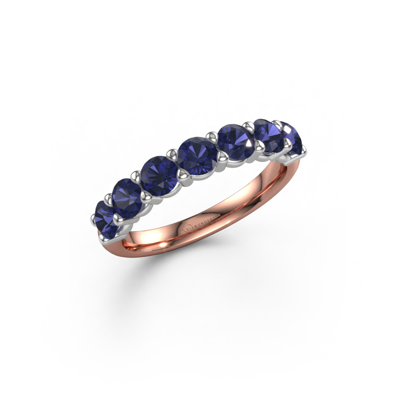 Image of Ring Heddy Half 585 rose gold Sapphire 3.7 mm