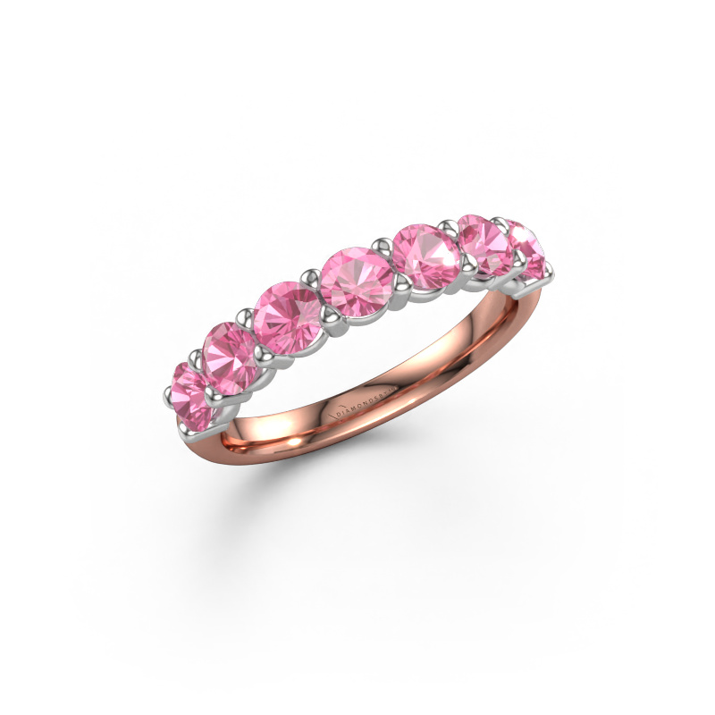 Image de Bague Heddy Half 585 or rose Saphir rose 3.7 mm