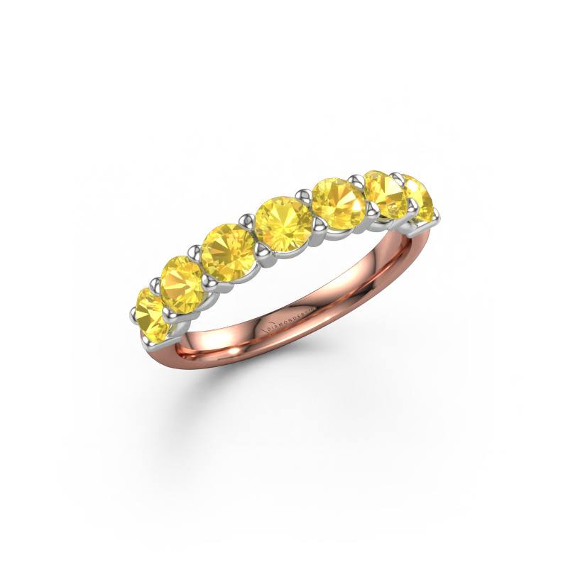Bild von Ring Heddy Half 585 Roségold Gelb Saphir 3.7 mm