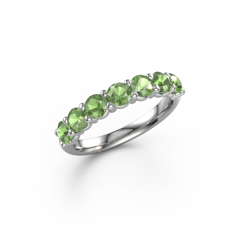 Image de Bague Heddy Half 585 or blanc Vert tourmaline 3.7 mm