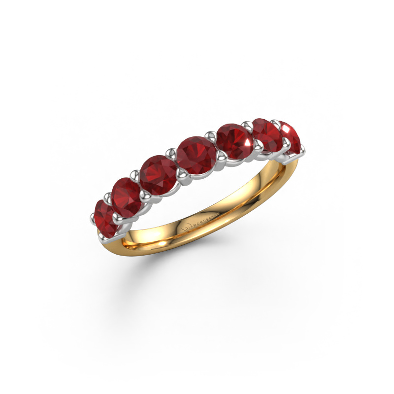Image of Ring Heddy Half 585 gold Ruby 3.7 mm