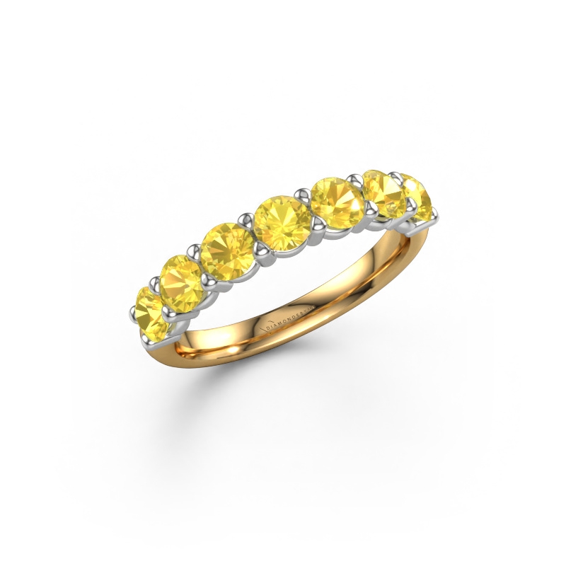 Image of Ring Heddy Half 585 gold Yellow sapphire 3.7 mm