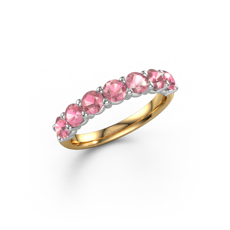 Image of Ring Heddy Half 585 gold Tourmaline pink 3.7 mm