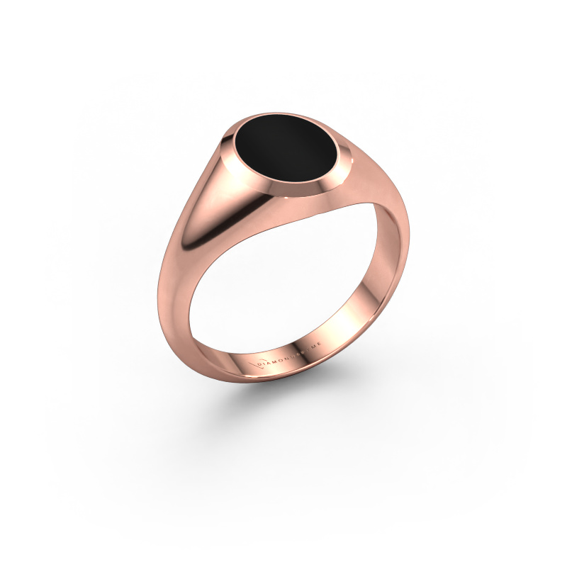 Bild von Pinky Ring Herman 1 585 Roségold Onyx 10x8 mm