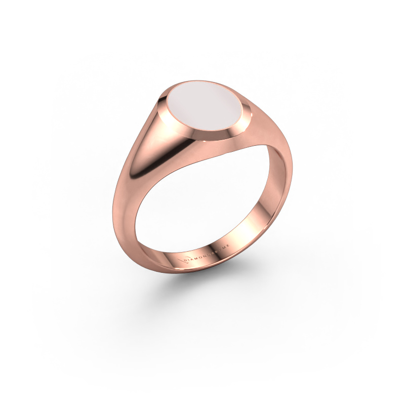 Image de Bague pinky Herman 1 585 or rose Nicolo rouge 10x8 mm