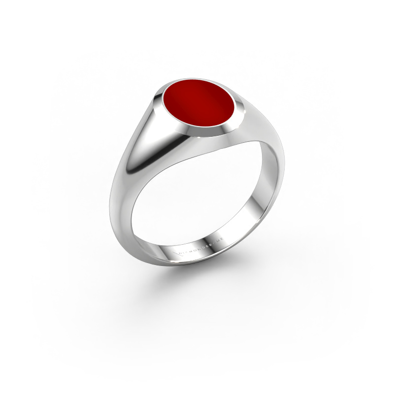 Bild von Pinky Ring Herman 1 950 Platin Karneol 10x8 mm