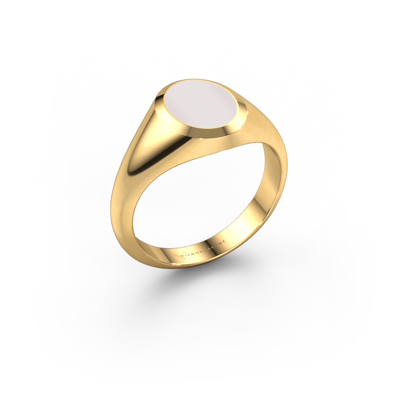 Bild von Pinky Ring Herman 1 585 Gold Rot Lagenstein 10x8 mm