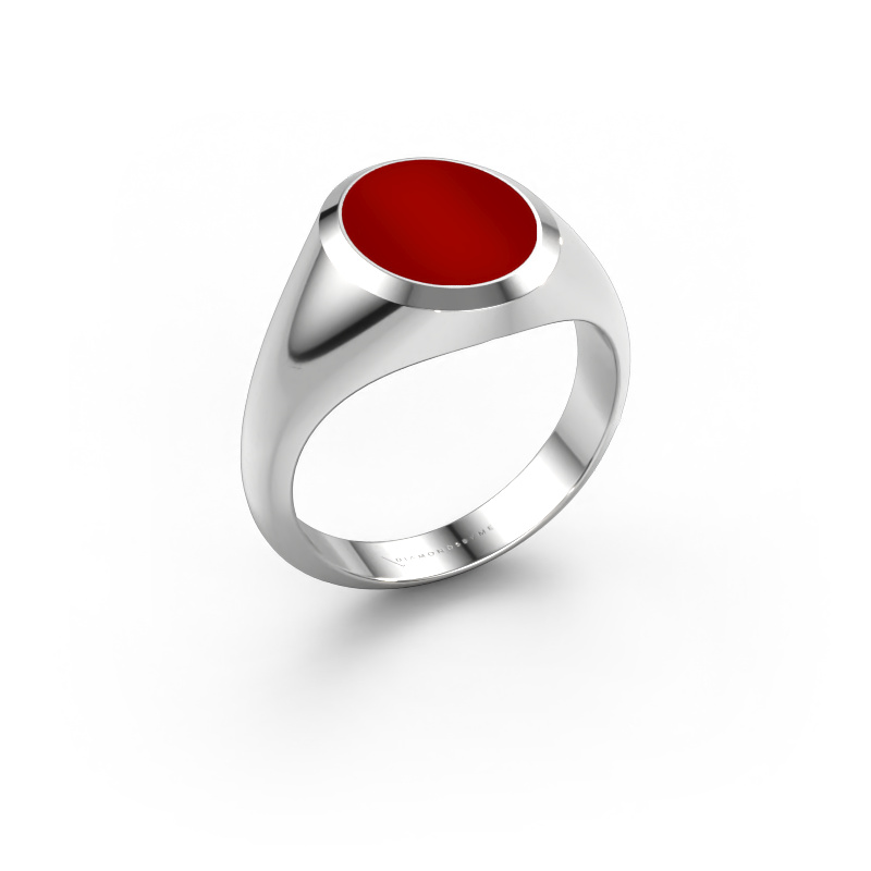 Image of Signet ring Herman 2 950 platinum Carnelian 12x10 mm