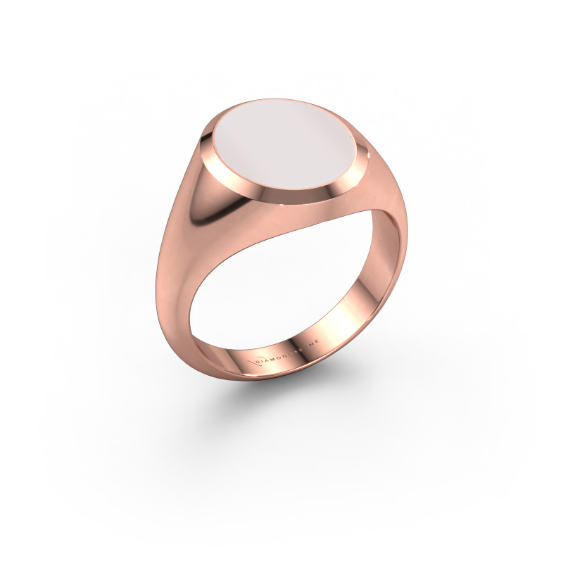 Bild von Siegelring Herman 3 585 Roségold Rot Lagenstein 13x11 mm